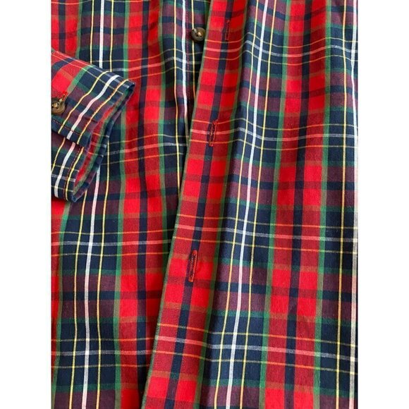 Wonder Nation Classic Red Plaid Long Sleeve Button Down Collared Shirt Size 12 - Picture 3 of 6
